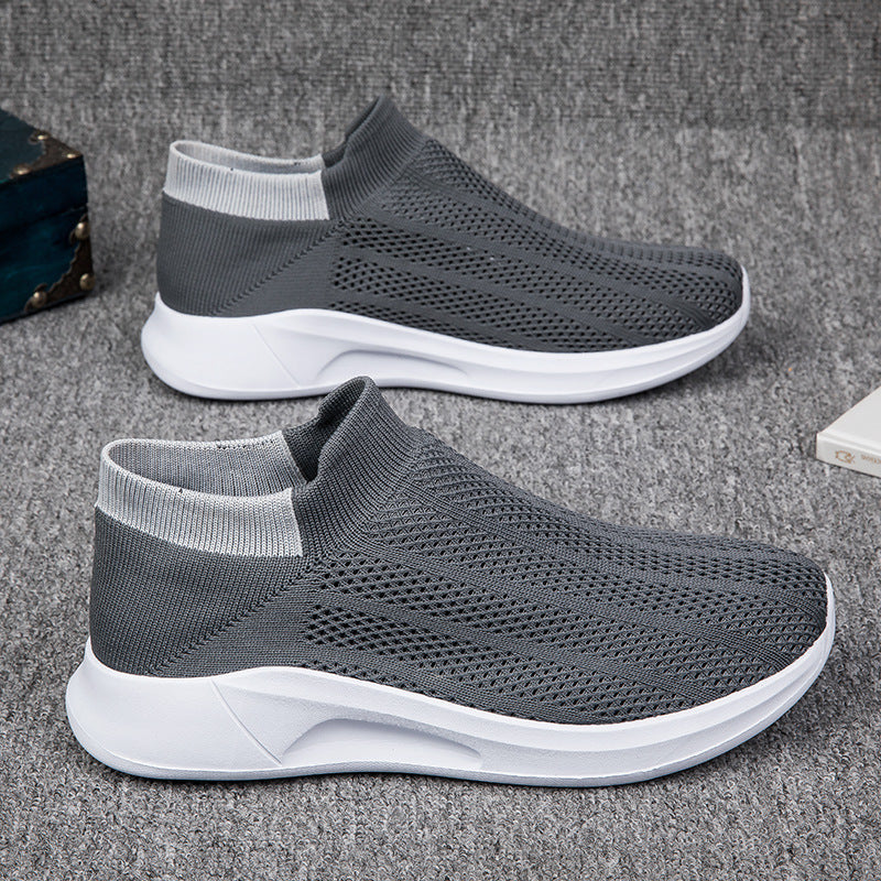 Damen Atmungsaktive Stricksneaker mit elastischem Schaft