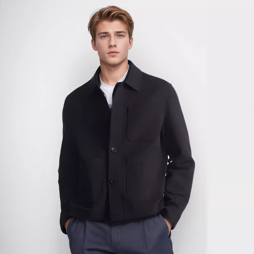 Herren modische Designerjacke mit praktischen Taschen R&B