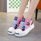 Damen modische und bequeme Sneakers mit hoher Sohle und klarem Design R&B
