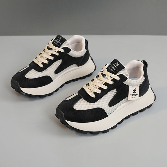 Damen Sportliche chunky Sneakers mit atmungsaktiver Mesh-Oberfläche und bequemer Dämpfung R&B