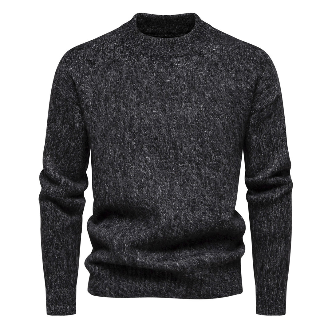 Herren Strickpullover mit hohem Kragen und strukturierter Oberfläche R&B