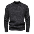 Herren Strickpullover mit hohem Kragen und strukturierter Oberfläche