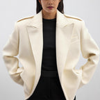 Damen Modischer Oversize-Blazer mit schmalen Revers R&B