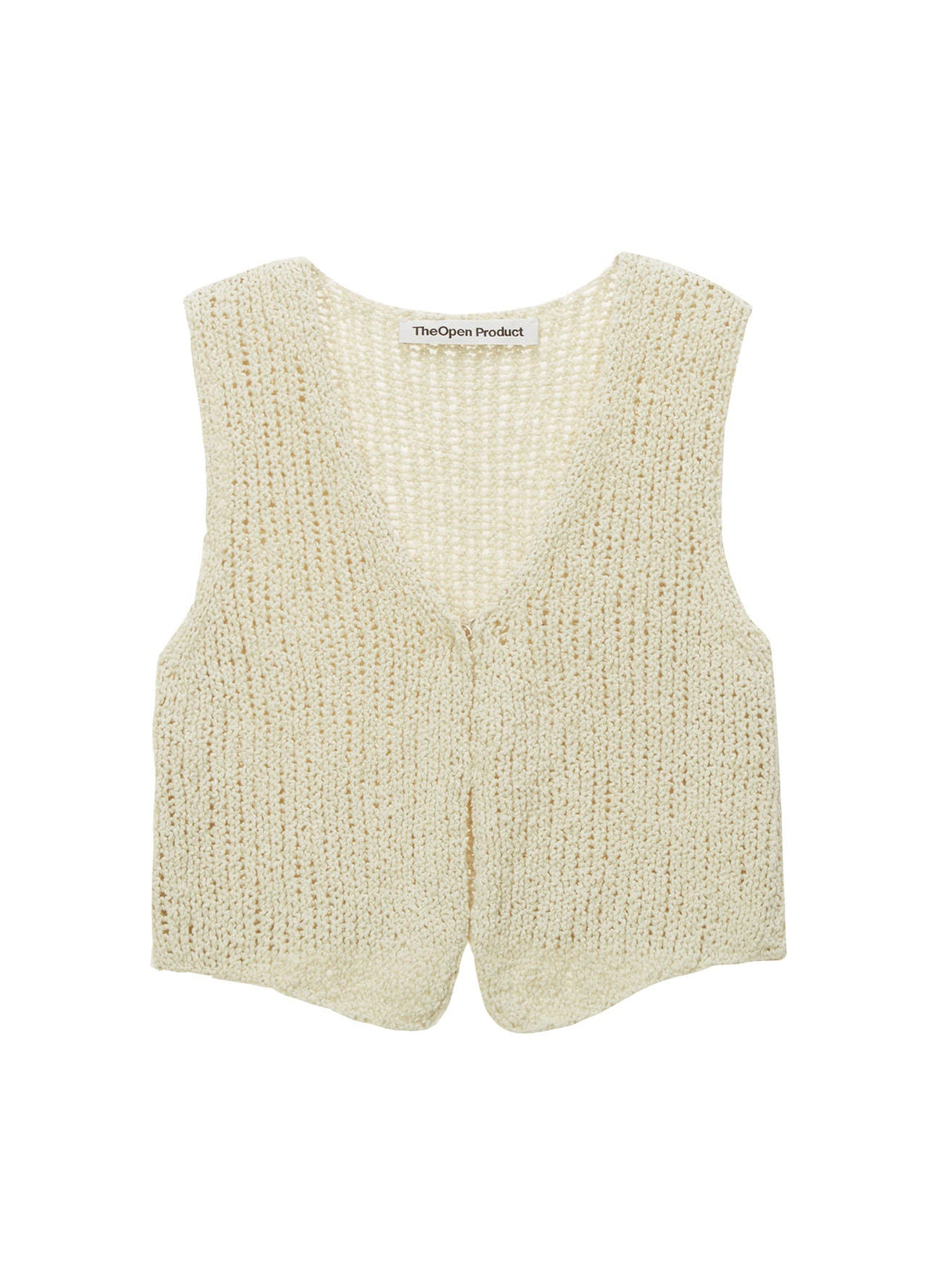 Damen luftiges Strickoberteil mit V-Ausschnitt und offener Front R&B