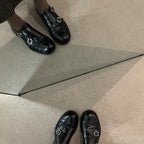 Damen elegante Schnürschuhe mit dekorativen Schnallen