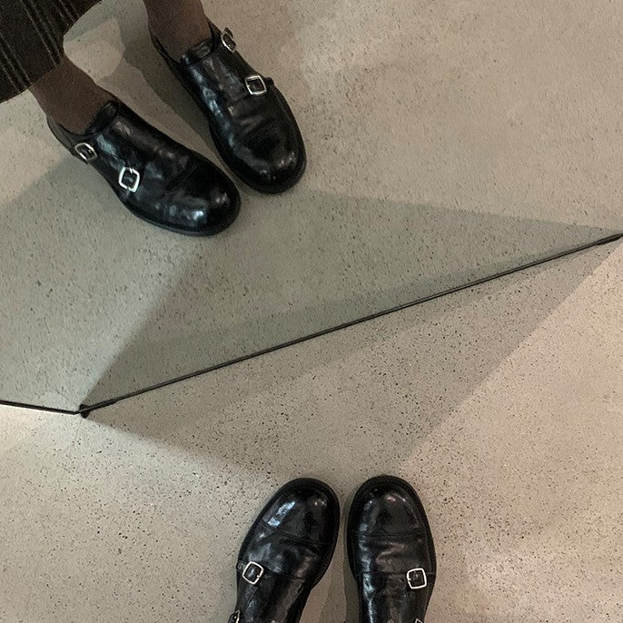 Damen elegante Schnürschuhe mit dekorativen Schnallen