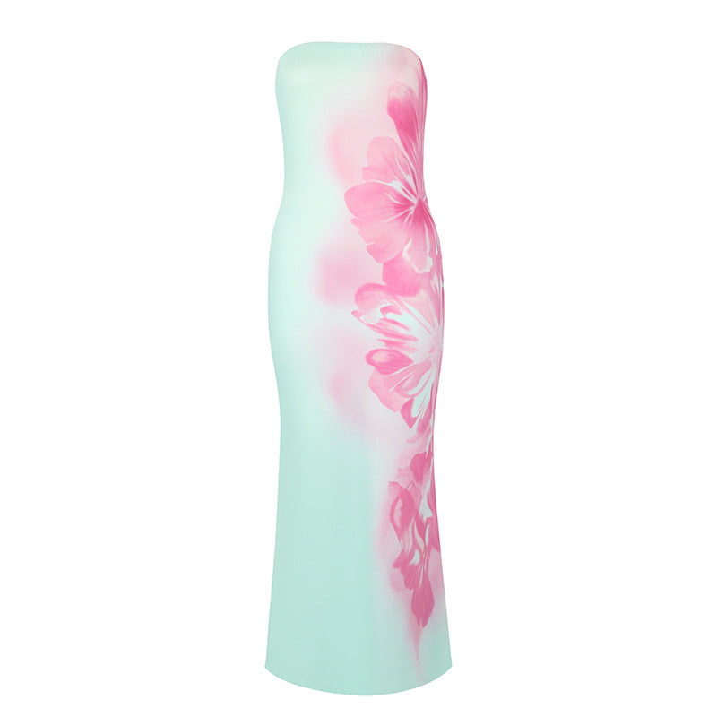 Damen Maxikleid mit floralem Design EB