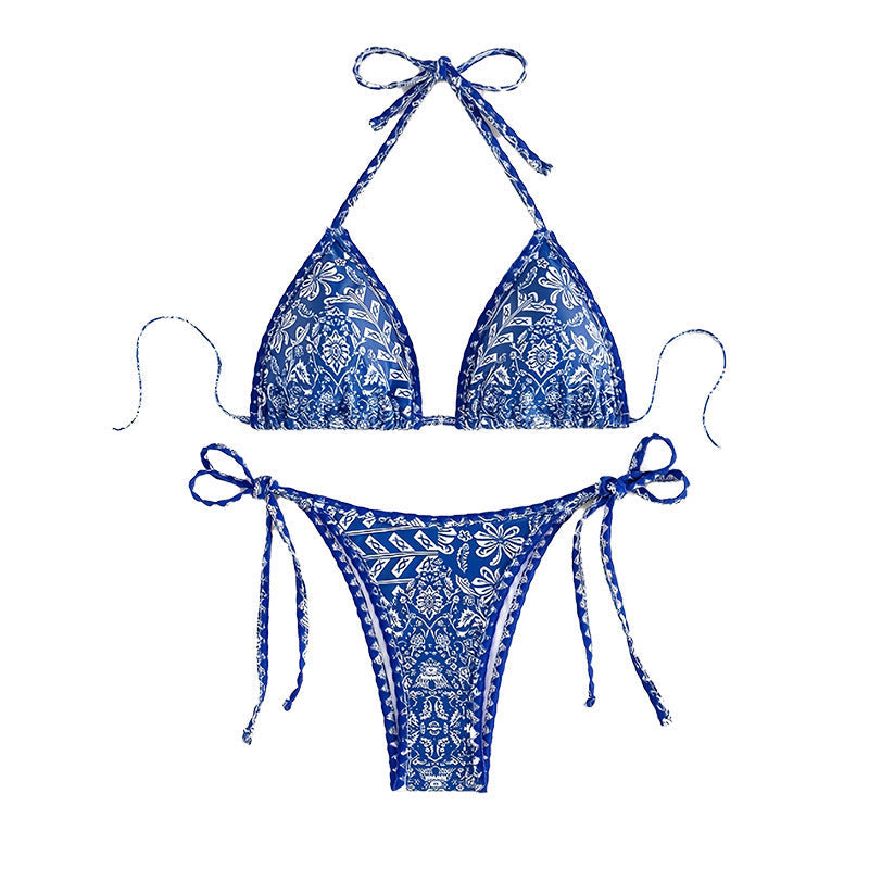 Damen Triangel-Bikini mit eleganten Bindändern