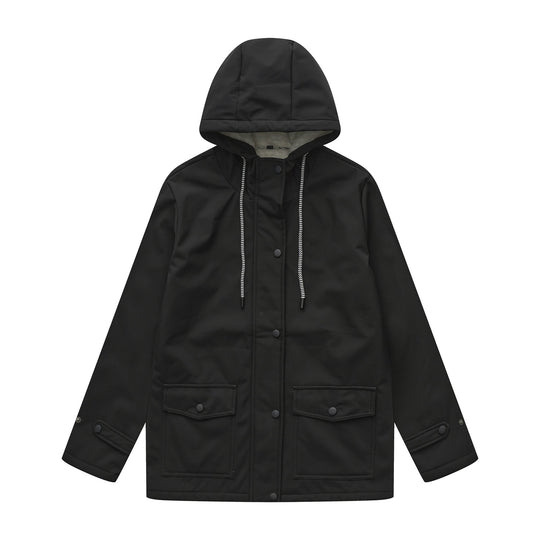 Damen wasserabweisende Outdoorjacke mit verstellbarem Kapuzenkragen R&B