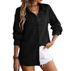 Damen Übergrößen Faltenbluse R&B