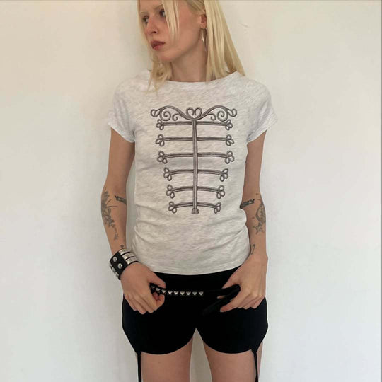 Damen Elegantes T-Shirt mit skulpturalem Design R&B