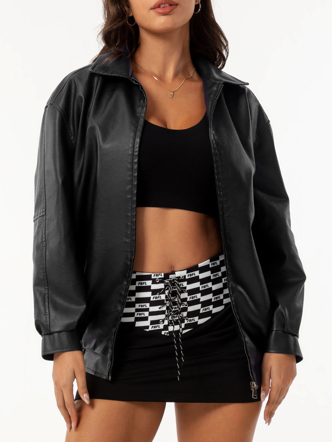 Damen lässige Satinjacke mit modernem Schnitt und praktischen Taschen R&B