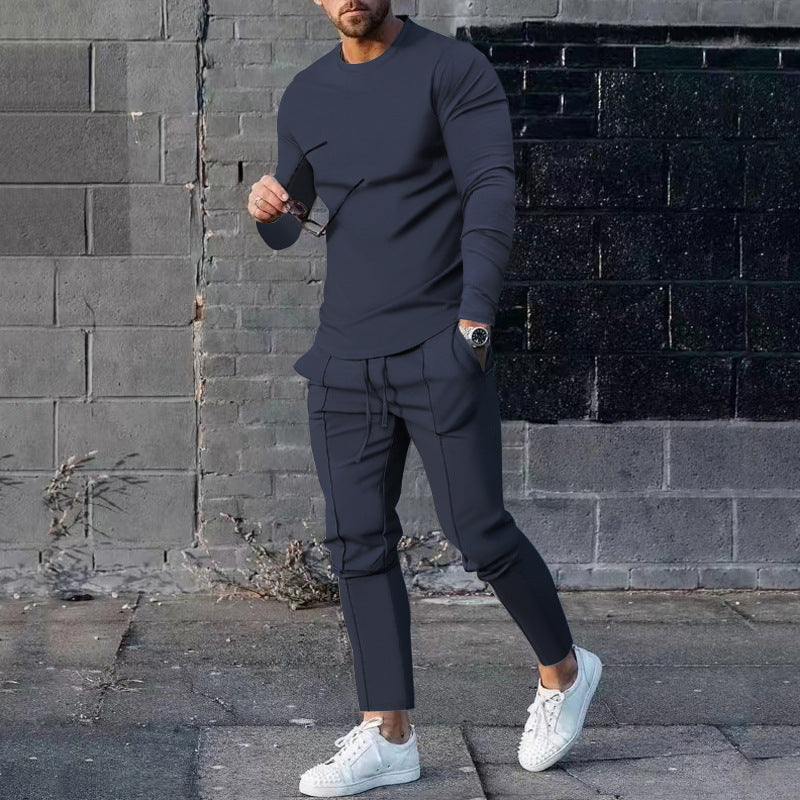 Herren Funktionales Langarmshirt und bequeme Jogginghose Set R&B