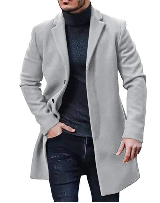 Herren gefütterter eleganter Trenchcoat R&B