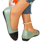 Damen Ballerina mit modischem Kontrastdesign R&B