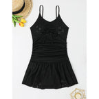 Damen Badekleid mit Rüsche und verstellbarem Schnürdetail R&B