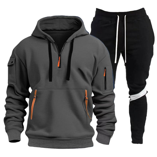 Herren Sportliche Hoodie- und Jogginghosen Kombination R&B