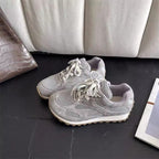 Damen Sportliche Sneaker mit atmungsaktivem Mesh und modischer Wildleder-Oberfläche R&B