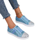 Damen Glitzernde Sneaker mit elastischem Fersenriemen und modischem Design R&B