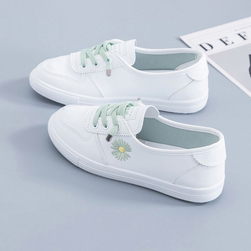 Damen lässige Sneaker mit buntem Blumenmotiv