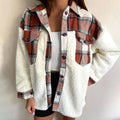 Damen kuschelige Overshirt-Jacke R&B