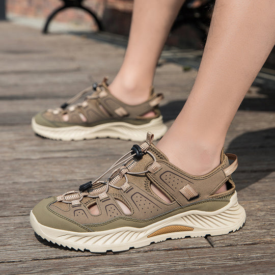 Herren Sportliche Wander-Sandalen mit rutschfester Sohle und verstellbarem Riemen R&B
