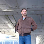 Herren Wildlederjacke im Biker-Stil