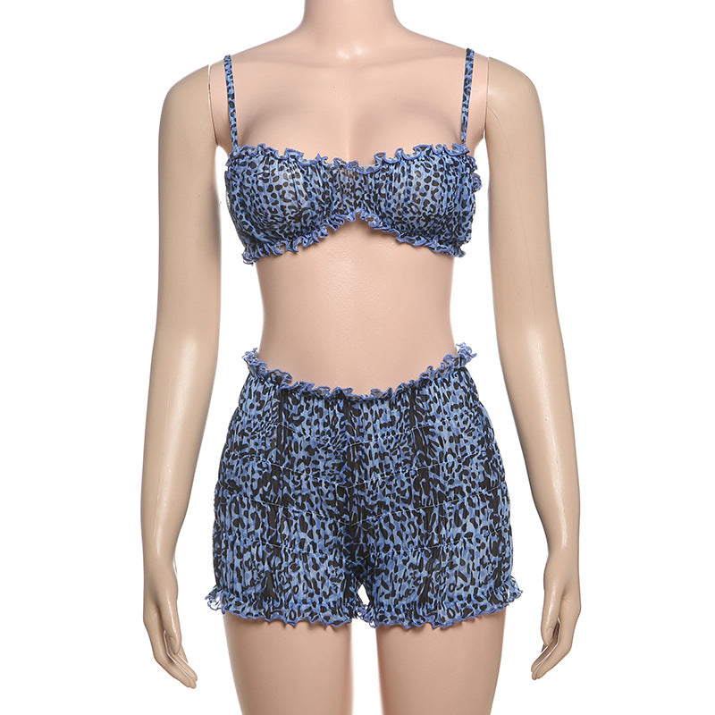Damen modisches Tiermuster-Bikini-Set R&B