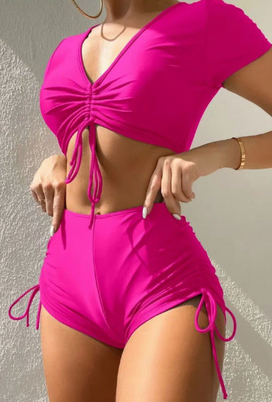 Damen Sportliches Bikiniset mit modischer Raffung R&B