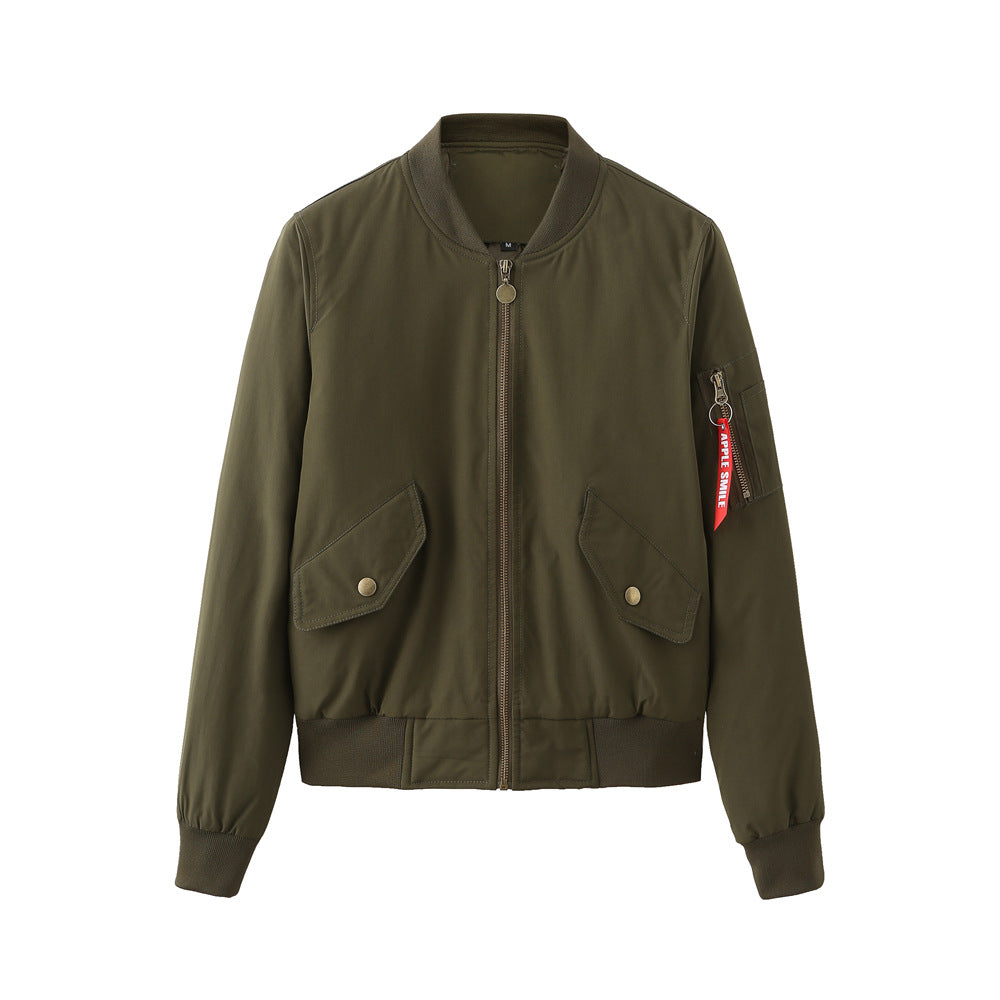 Damen sportliche Bomberjacke mit praktischen Taschen R&B
