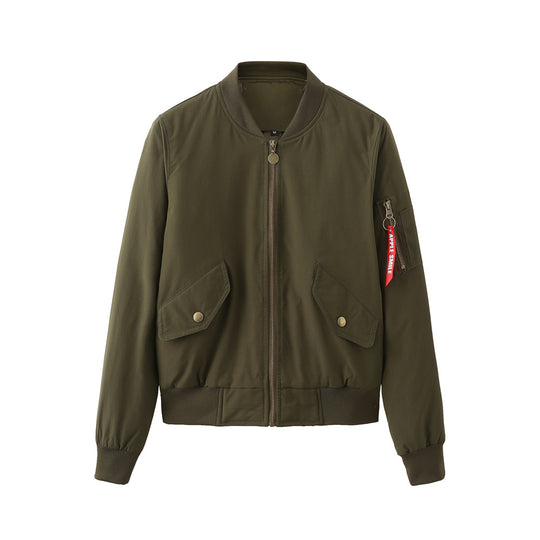 Damen sportliche Bomberjacke mit praktischen Taschen R&B