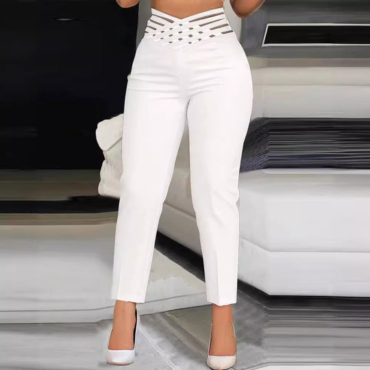 Damen Hochbundhose mit dekorativem Einsatz R&B