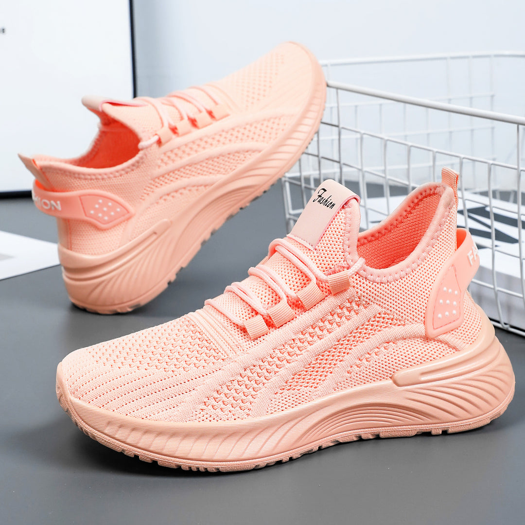 Damen Sportliche Netz-Sneaker mit atmungsaktiver Struktur und dämpfender Sohle R&B