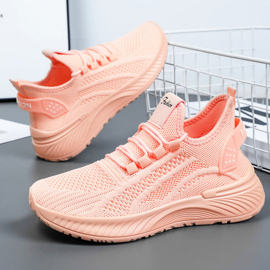 Damen Sportliche Netz-Sneaker mit atmungsaktiver Struktur und dämpfender Sohle R&B
