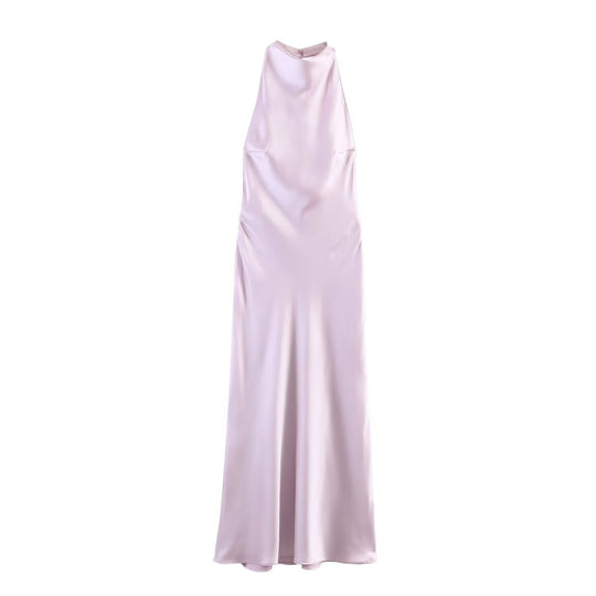 Damen Maxikleid mit hochgeschnittenem Kragen und eleganter Silhouette R&B