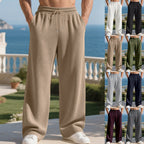 Herren lässige Plisseehose mit elastischem Bund und seitlichen Taschen R&B