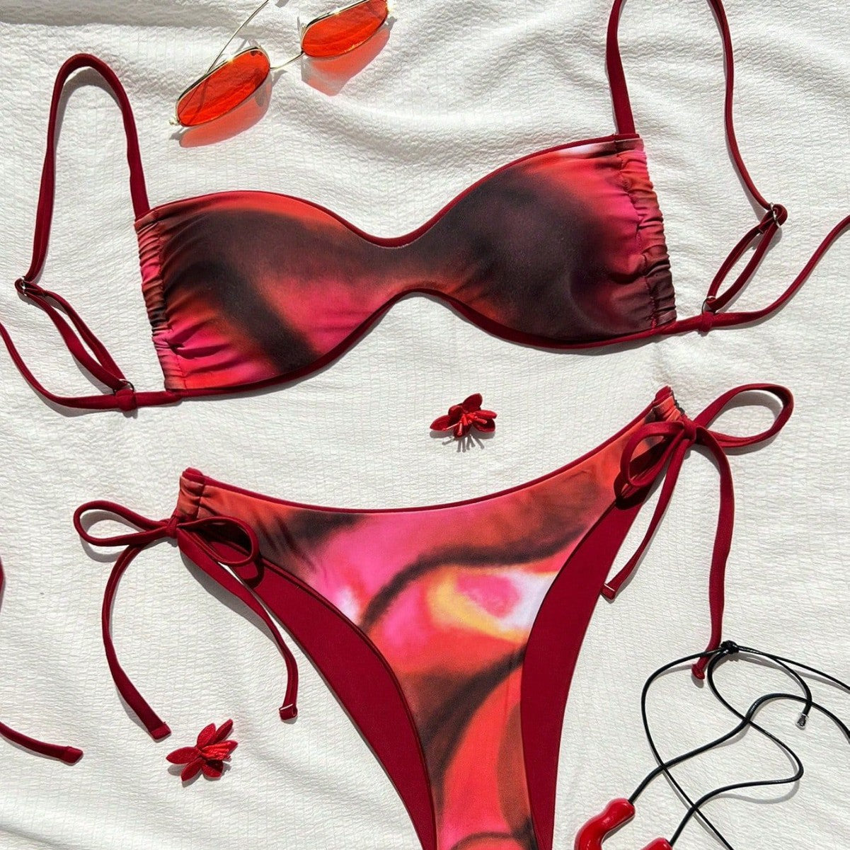 Damen Bikini mit modischem Schlangenmuster R&B