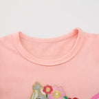 Mädchen T-Shirt mit verspieltem Einhorn-Design und Rüschendetails R&B