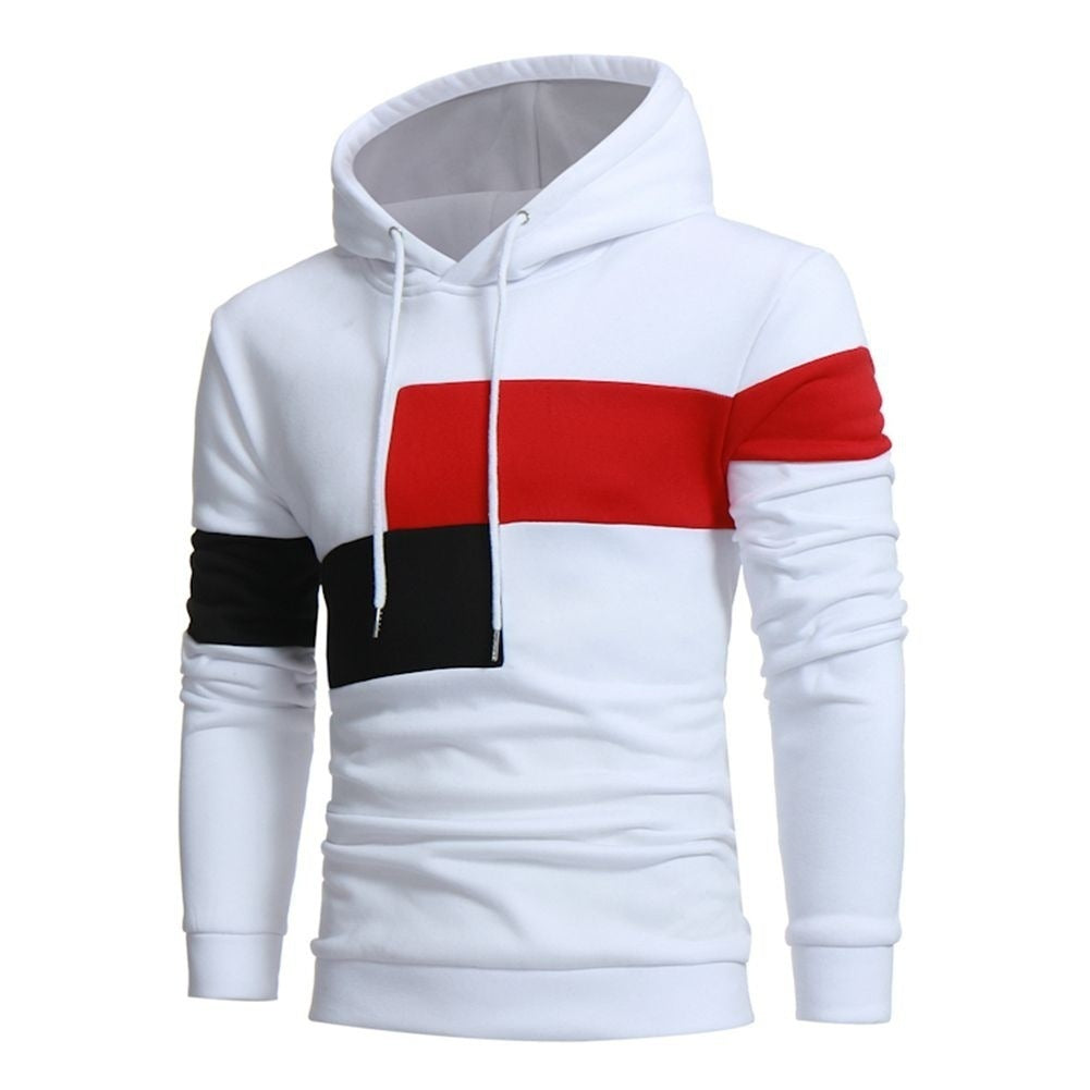 Herren sportlicher Kapuzenpullover mit Farbblockdesign R&B