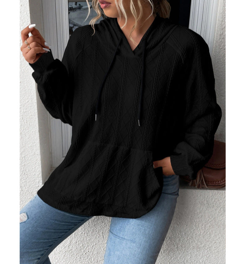 Damen Relaxed Fit Kapuzenpullover mit strukturiertem Design R&B