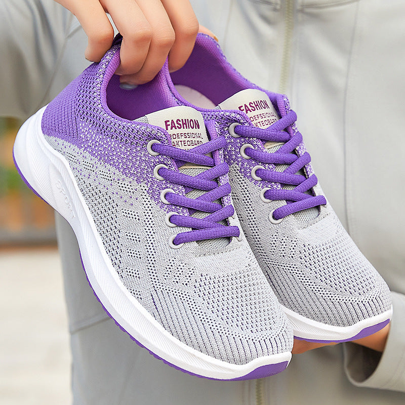Damen Sportliche Laufschuhe mit atmungsaktivem Strickdesign R&B