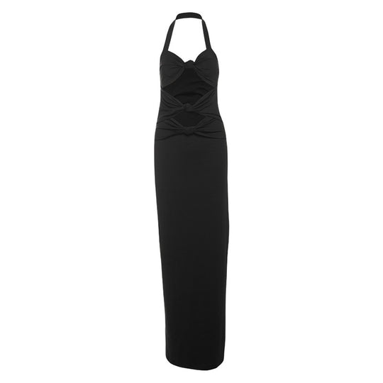 Damen Elegantes Maxikleid mit raffinierten Cut-Outs und Wickeldetails R&B