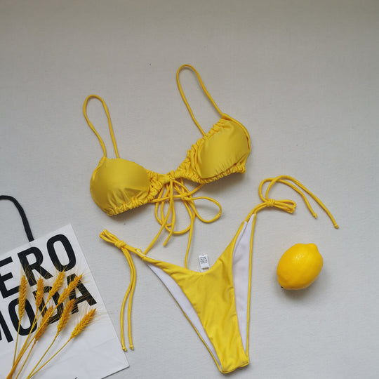 Damen Triangel-Bikini mit regulierbaren Bindebändern R&B