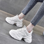 Damen modische Chunky Sneakers mit atmungsaktiver Oberflächenstruktur R&B