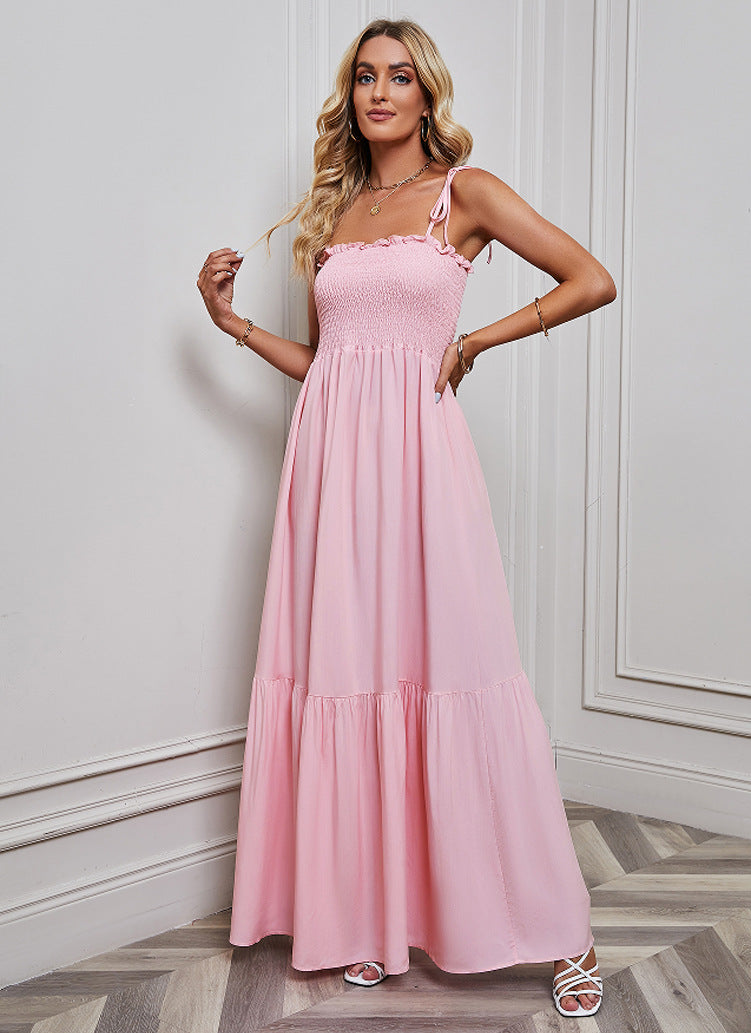 Damen Maxikleid mit schmalem Oberteil und luftiger Rockpassform R&B