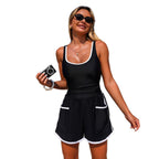 Damen Sportlicher Badeanzug mit Shorts R&B