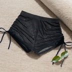 Damen Sportliche Raffungshorts aus transparentem Material R&B