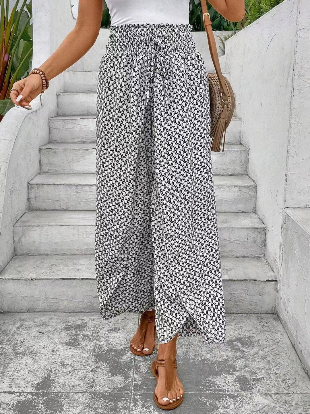 Damen Maxirock mit floralem Design und seitlichem Schlitz R&B