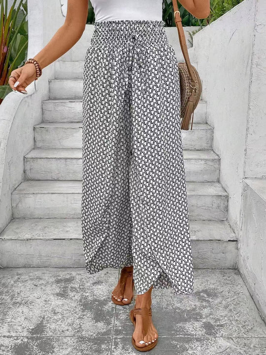 Damen Maxirock mit floralem Design und seitlichem Schlitz R&B