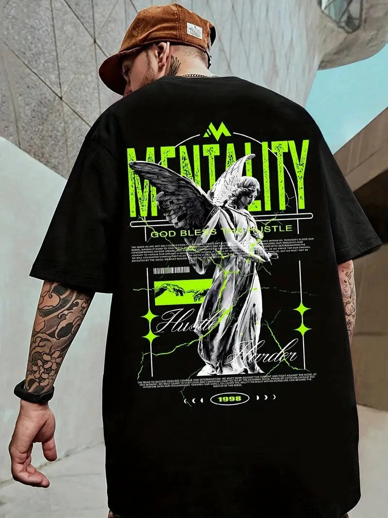 Damen T-Shirt mit künstlerischem Floral-Motiv und lässigem Schnitt R&B